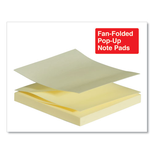 Universal® Fan-folded Self-stick Pop-up Note Pads, 3" X 3", Yellow, 90-sheet, 24-pack freeshipping - TVN Wholesale