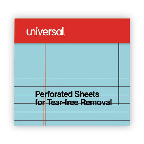 Universal® Colored Perforated Ruled Writing Pads, Narrow Rule, 50 Blue 5 X 8 Sheets, Dozen freeshipping - TVN Wholesale