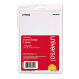 Universal® Plain Self-adhesive Name Badges, 3 1-2 X 2 1-4, White, 100-pack freeshipping - TVN Wholesale