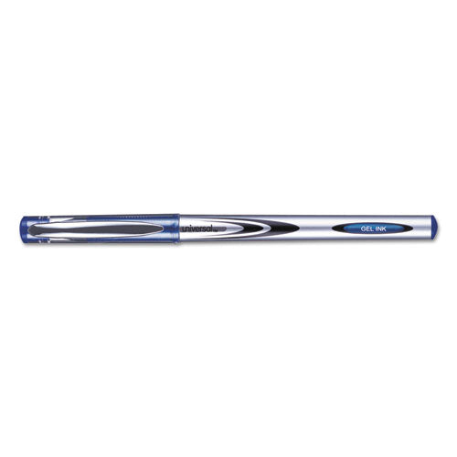 Universal™ Gel Pen, Stick, Medium 0.7 Mm, Blue Ink, Silver-blue Barrel, Dozen freeshipping - TVN Wholesale