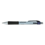 Universal™ Comfort Grip Gel Pen, Retractable, Medium 0.7 Mm, Black Ink, Silver Barrel, Dozen freeshipping - TVN Wholesale