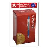 Universal™ Comfort Grip Gel Pen, Retractable, Medium 0.7 Mm, Blue Ink, Clear-blue Barrel, 36-pack freeshipping - TVN Wholesale