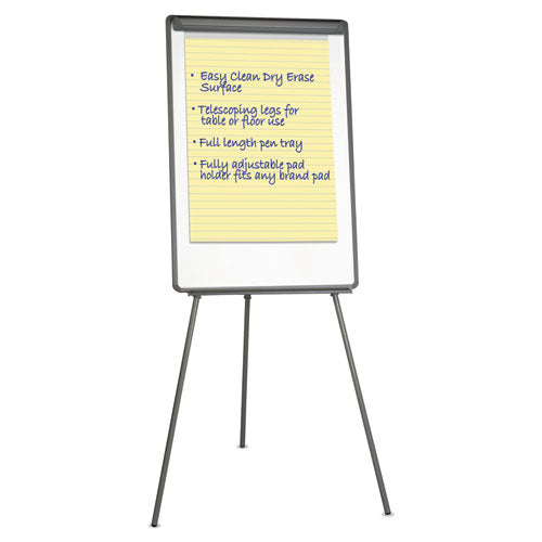 Universal® Tripod-style Dry Erase Easel, Easel : 44" To 78", Board: 29" X 41", White-black freeshipping - TVN Wholesale