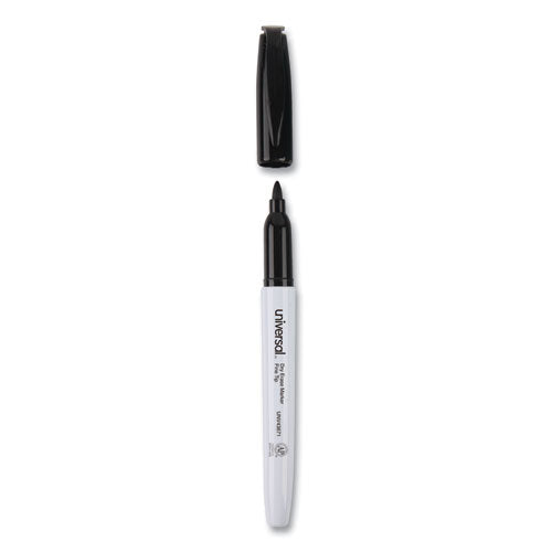 Universal™ Pen Style Dry Erase Marker, Fine Bullet Tip, Black, Dozen freeshipping - TVN Wholesale