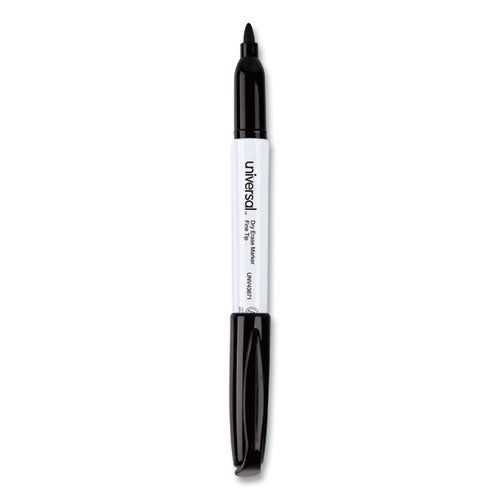 Universal™ Pen Style Dry Erase Marker, Fine Bullet Tip, Black, Dozen freeshipping - TVN Wholesale