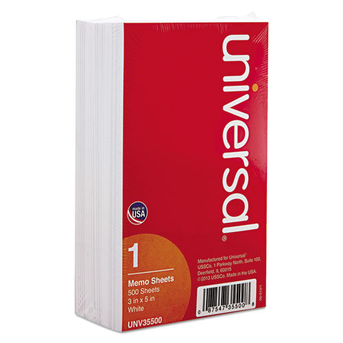 Universal® Loose White Memo Sheets, 4 X 6, Unruled, Plain White, 200-pack freeshipping - TVN Wholesale