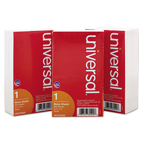 Universal® Loose White Memo Sheets, 4 X 6, Unruled, Plain White, 200-pack freeshipping - TVN Wholesale