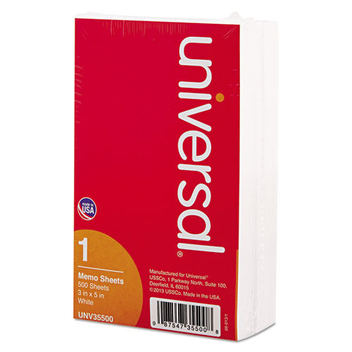 Universal® Loose White Memo Sheets, 4 X 6, Unruled, Plain White, 200-pack freeshipping - TVN Wholesale