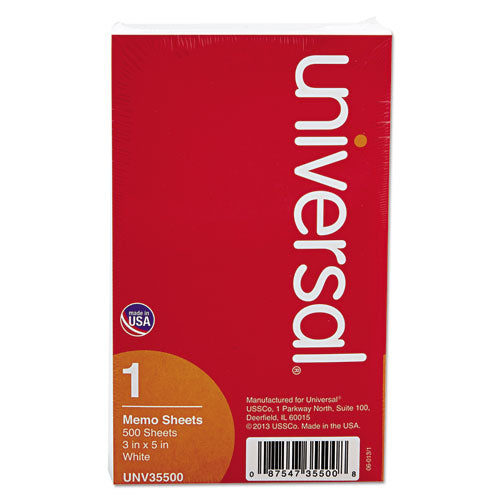 Universal® Loose White Memo Sheets, 4 X 6, Unruled, Plain White, 200-pack freeshipping - TVN Wholesale