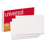 Universal® Ruled Index Cards, 3 X 5, White, 100-pack freeshipping - TVN Wholesale