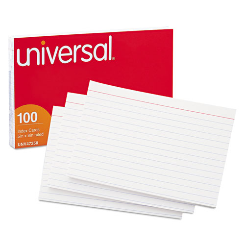 Universal® Ruled Index Cards, 3 X 5, White, 100-pack freeshipping - TVN Wholesale