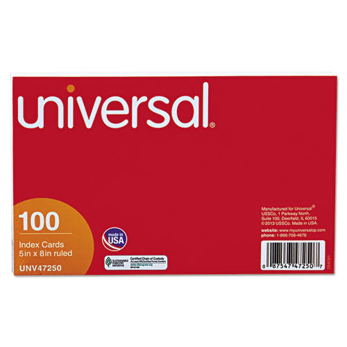 Universal® Ruled Index Cards, 3 X 5, White, 100-pack freeshipping - TVN Wholesale