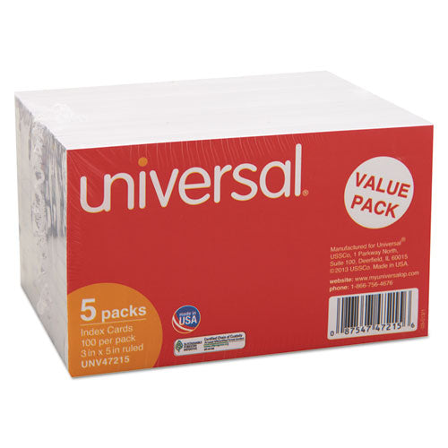 Universal® Ruled Index Cards, 3 X 5, White, 500-pack freeshipping - TVN Wholesale