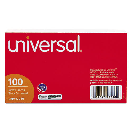 Universal® Index Cards, Ruled, 3 X 5, Assorted, 100-pack freeshipping - TVN Wholesale