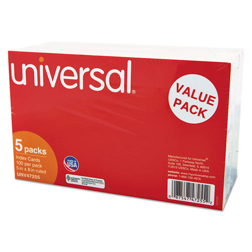Universal® Ruled Index Cards, 5 X 8, White, 500-pack freeshipping - TVN Wholesale