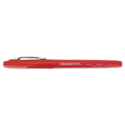 Universal™ Porous Point Pen, Stick, Medium 0.7 Mm, Red Ink, Red Barrel, Dozen freeshipping - TVN Wholesale