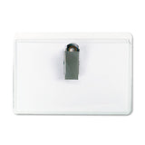 Universal® Clear Badge Holders W-garment-safe Clips, 2 1-4 X 3 1-2, White Inserts, 50-box freeshipping - TVN Wholesale