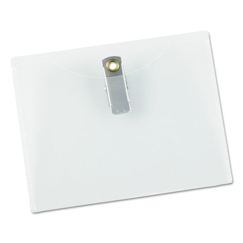 Universal® Clear Badge Holders W-garment-safe Clips, 3 X 4, White Inserts, 50-box freeshipping - TVN Wholesale