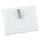 Universal® Clear Badge Holders W-garment-safe Clips, 3 X 4, White Inserts, 50-box freeshipping - TVN Wholesale