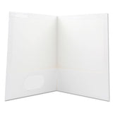 Universal® Laminated Two-pocket Portfolios, Cardboard Paper, 100-sheet Capacity, 11 X 8.5, White, 25-box freeshipping - TVN Wholesale