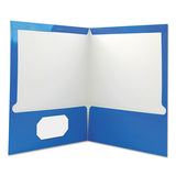 Universal® Laminated Two-pocket Folder, Cardboard Paper, 100-sheet Capacity, 11 X 8.5, Blue, 25-box freeshipping - TVN Wholesale