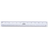 Universal® Clear Plastic Ruler, Standard-metric, 12" Long, Clear freeshipping - TVN Wholesale