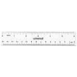 Universal® Clear Plastic Ruler, Standard-metric, 6" Long, Clear, 2-pack freeshipping - TVN Wholesale