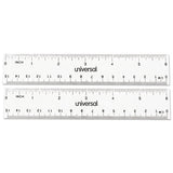 Universal® Clear Plastic Ruler, Standard-metric, 6" Long, Clear, 2-pack freeshipping - TVN Wholesale