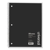 Universal® Wirebound Notebook, 5 Subject, Medium-college Rule, Black Cover, 11 X 8.5, 200 Sheets freeshipping - TVN Wholesale