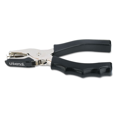 Universal® Eight-sheet Handheld One-hole Punch, 1-4" Holes, Metal With Rubber Grip, Black freeshipping - TVN Wholesale