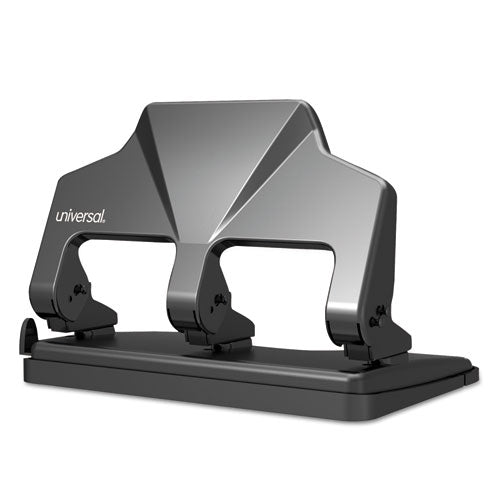 Universal® 30-sheet Three-hole Power Assist Punch, 7 Mm Holes, Black freeshipping - TVN Wholesale