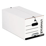 Universal® Deluxe Quick Set-up String-and-button Boxes, Legal Files, White, 12-carton freeshipping - TVN Wholesale