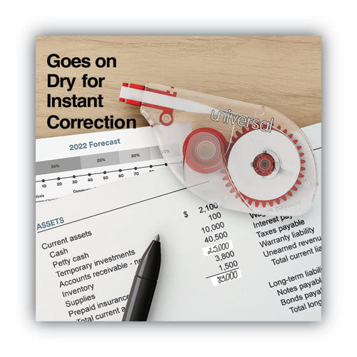 Universal® Side-application Correction Tape, 1-5" X 393", 2-pack freeshipping - TVN Wholesale