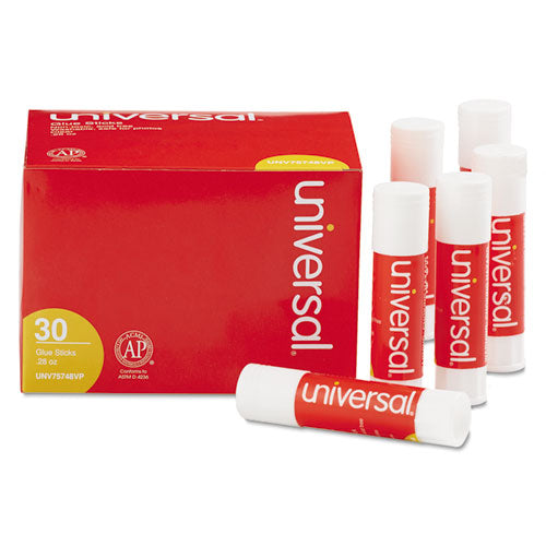 Universal® Glue Stick Value Pack, 0.28 Oz, Applies And Dries Clear, 30-pack freeshipping - TVN Wholesale