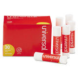 Universal® Glue Stick Value Pack, 0.28 Oz, Applies And Dries Clear, 30-pack freeshipping - TVN Wholesale