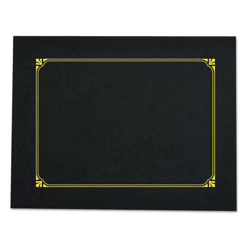 Universal® Certificate-document Cover, 8 1-2 X 11 - 8 X 10 - A4, Black, 6-pk freeshipping - TVN Wholesale