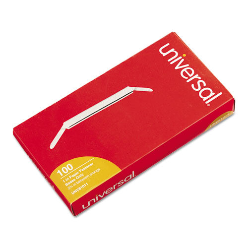 Universal® Two-piece Paper Fasteners, 1" Capacity, 2.75" Center To Center, Silver, 100-box freeshipping - TVN Wholesale