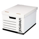 Universal® Heavy-duty Fast Assembly Lift-off Lid Storage Box, Letter-legal Files, White, 12-carton freeshipping - TVN Wholesale