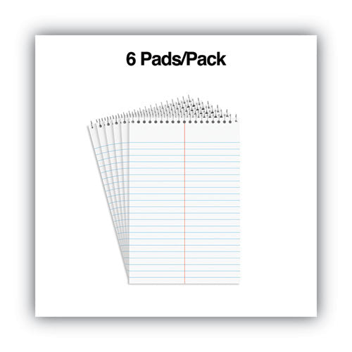 Universal® Steno Pads, Gregg Rule, Red Cover, 80 White 6 X 9 Sheets, 6-pack freeshipping - TVN Wholesale