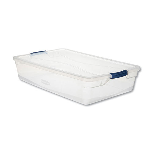 Rubbermaid® Clever Store Basic Latch-lid Container, 41 Qt, 17.75" X 29" X 6.13", Clear freeshipping - TVN Wholesale