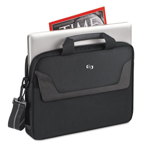 Solo Pro Slim Brief, 14.1", 14" X 1 1-2" X 10 1-2", Black freeshipping - TVN Wholesale