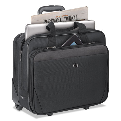 Solo Classic Rolling Case, 17.3", 16 3-4" X 7" X 14 19-50", Black freeshipping - TVN Wholesale