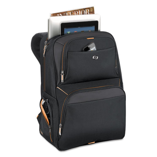 Solo Urban Backpack, 17.3", 12 1-2" X 8 1-2" X 18 1-2", Black freeshipping - TVN Wholesale