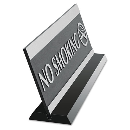 Headline® Sign Century Series Office Sign, No Smoking, 9 X 3, Black-silver freeshipping - TVN Wholesale