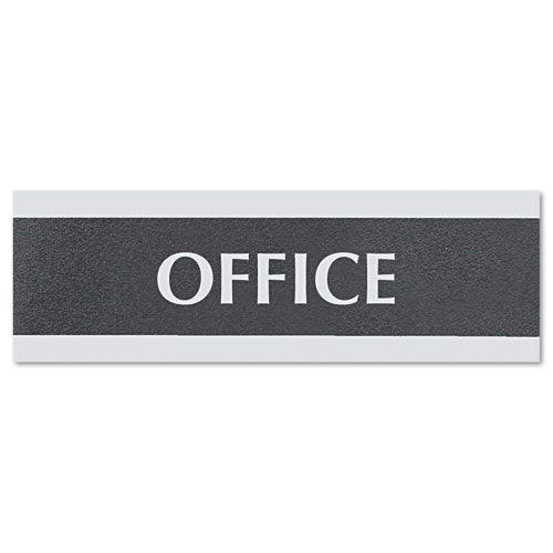Headline® Sign Century Series Office Sign, Private, 9 X 3, Black-silver freeshipping - TVN Wholesale