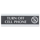 Headline® Sign Century Series Office Sign, Office, 9 X 3, Black-silver freeshipping - TVN Wholesale