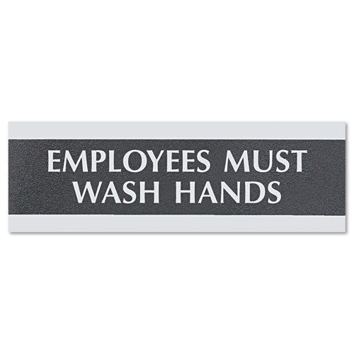 Headline® Sign Century Series Office Sign, Office, 9 X 3, Black-silver freeshipping - TVN Wholesale
