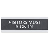 Headline® Sign Century Series Office Sign, Office, 9 X 3, Black-silver freeshipping - TVN Wholesale