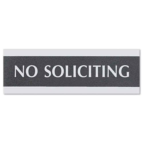 Headline® Sign Century Series Office Sign, Visitors Must Sign In, 9 X 3, Black-silver freeshipping - TVN Wholesale
