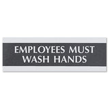 Headline® Sign Century Series Office Sign, Visitors Must Sign In, 9 X 3, Black-silver freeshipping - TVN Wholesale
